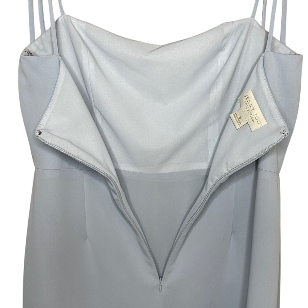 Jenny Yoo Collection‎ Alissa Dress Whisper Blue Matte Georgette Size 18 - Picture 7 of 16